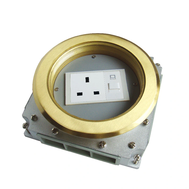 160mm Yozungulira Chivundikiro Chobisika Chapansi Socket Swivel Type Underfloor Sockets