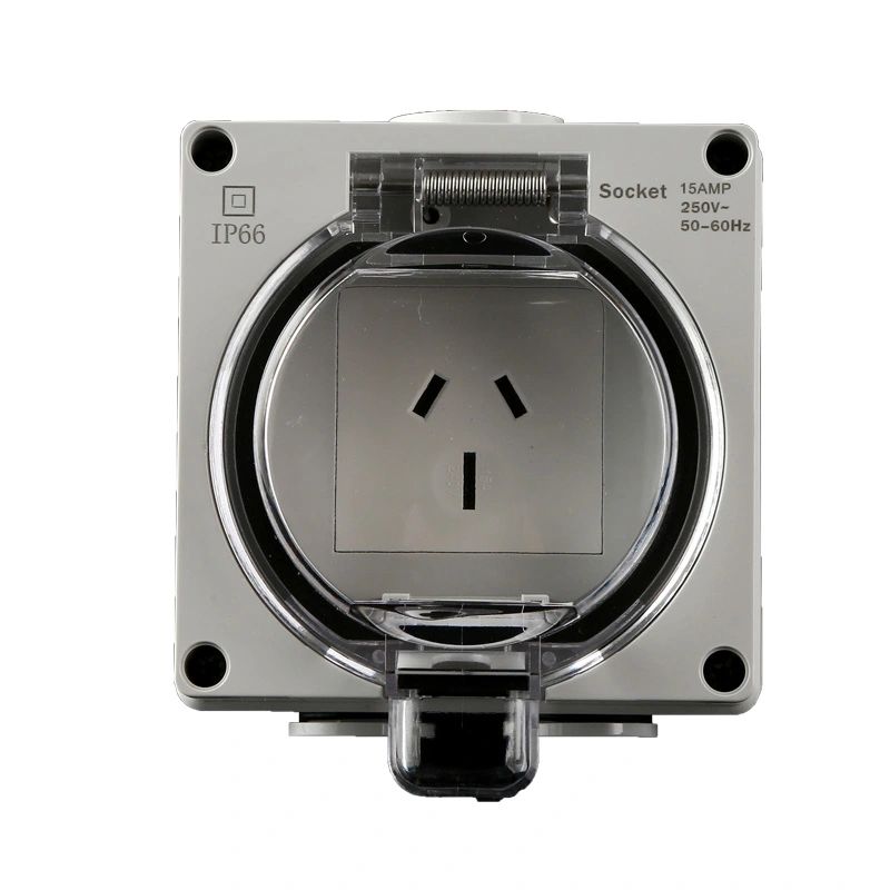 IP66 Series Australia Standard Waterproof Surface Socket yokhala ndi switch