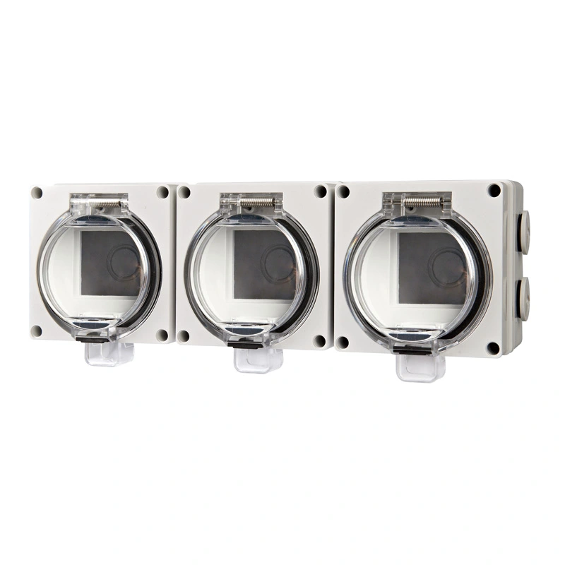 IP66 Series Yopanda Madzi Socket 3 Module Enclosure Yopanda kanthu