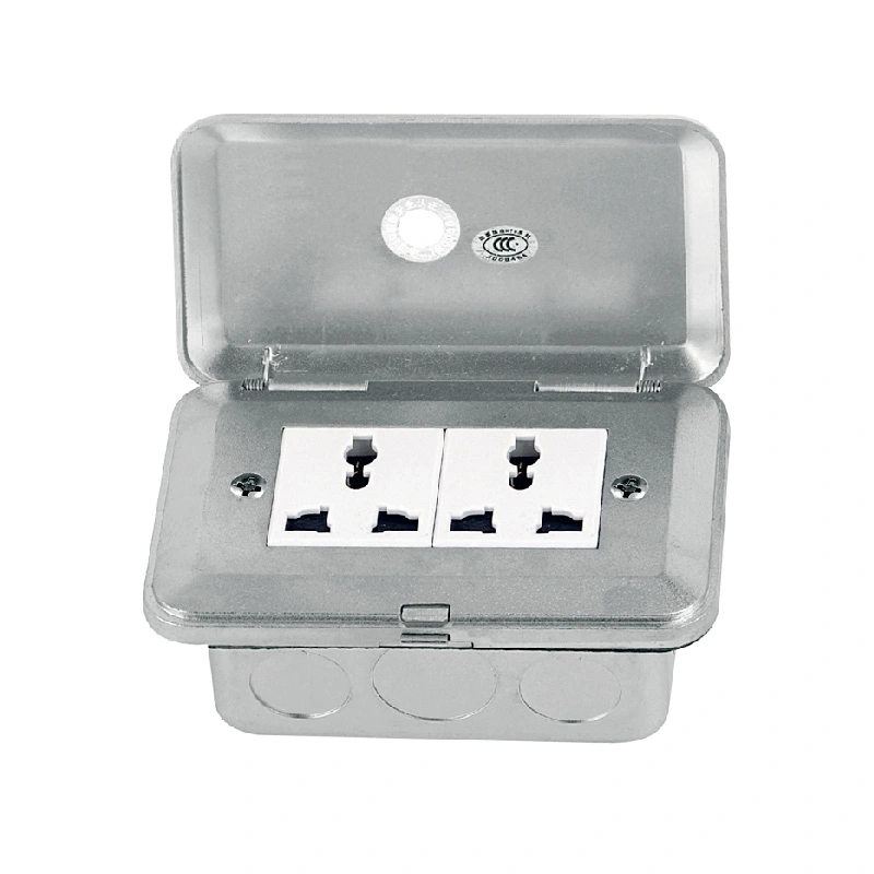 Pop Up Type Double Socket Floor Box